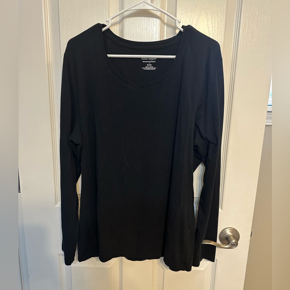 Solid black long sleeve shirt